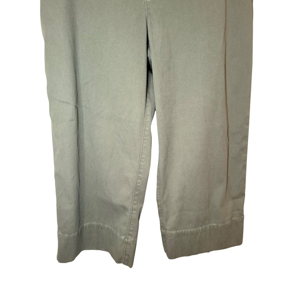 SPANX Stretch Twill Cropped Wide Leg Pant Green Size Medium - Picture 3 of 9
